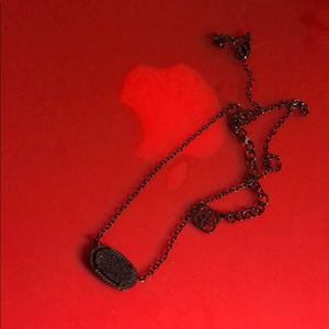 Kendra Scott black drusy necklace